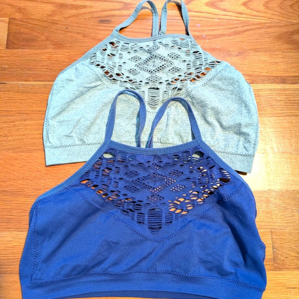 Purple 💜 and Gray 🩶 Lace Bralette Set